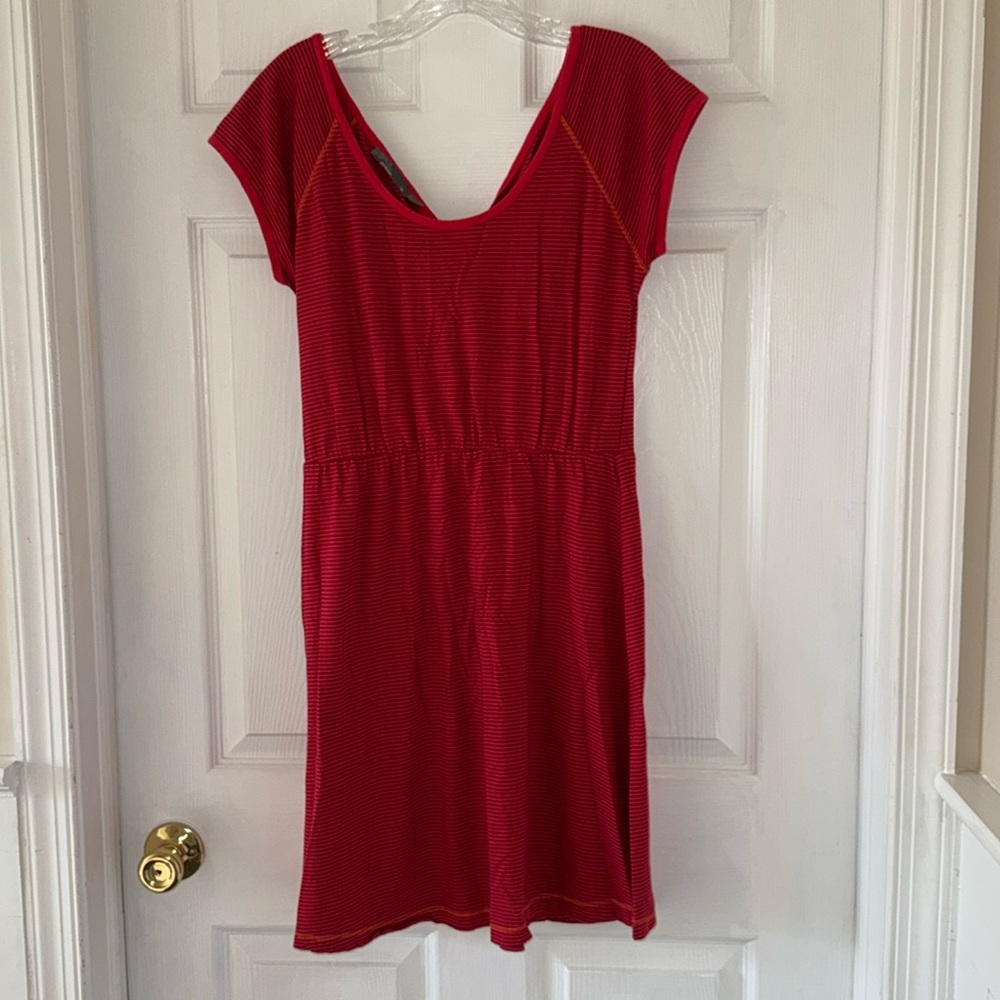 Prana dress size M red stripe